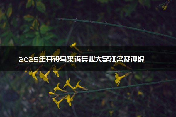 2025年开设马来语专业大学排名及评级 高校排行榜