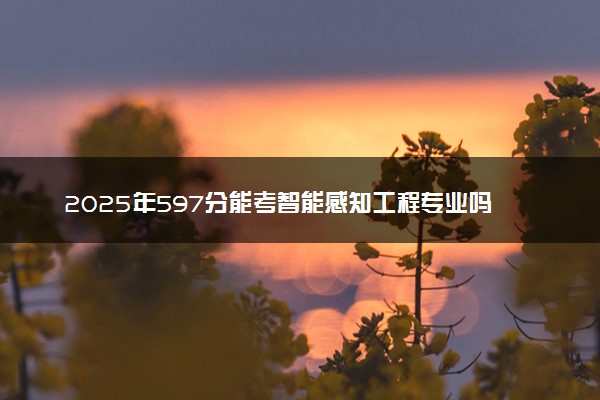 2025年597分能考智能感知工程专业吗 597分智能感知工程专业大学推荐