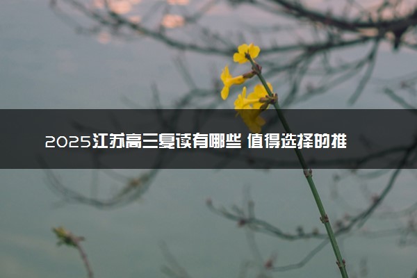 2025江苏高三复读有哪些 值得选择的推荐