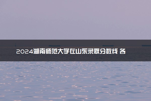 2024湖南师范大学在山东录取分数线 各专业分数及位次