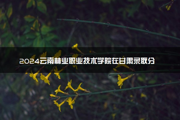 2024云南林业职业技术学院在甘肃录取分数线 各专业分数及位次
