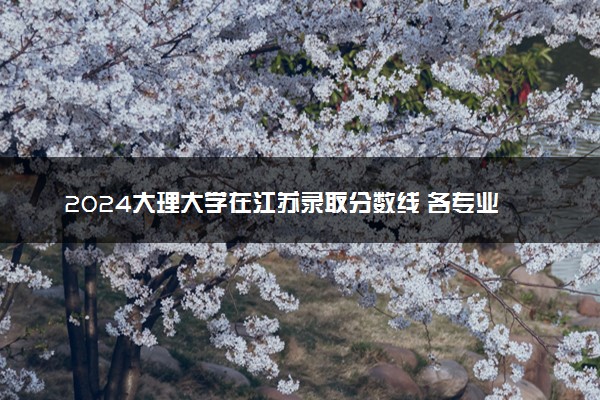 2024大理大学在江苏录取分数线 各专业分数及位次