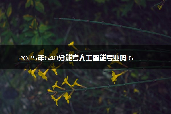 2025年648分能考人工智能专业吗 648分人工智能专业大学推荐