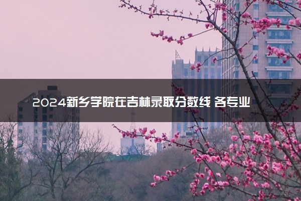 2024新乡学院在吉林录取分数线 各专业分数及位次