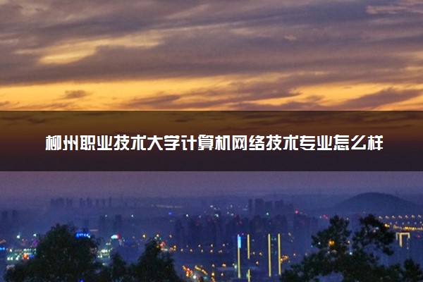 柳州职业技术大学计算机网络技术专业怎么样 录取分数线多少