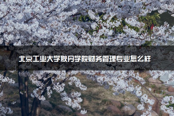 北京工业大学耿丹学院财务管理专业怎么样 录取分数线多少