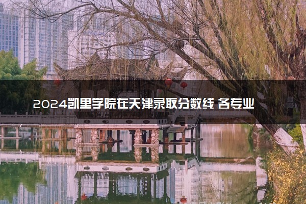 2024凯里学院在天津录取分数线 各专业分数及位次