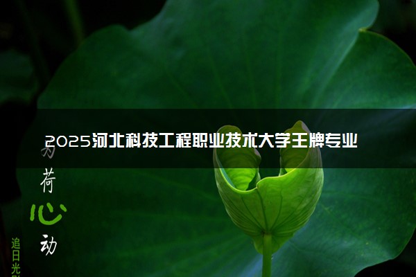 2025河北科技工程职业技术大学王牌专业有哪些 最好的专业是什么