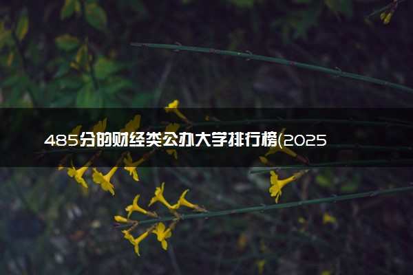 485分的财经类公办大学排行榜（2025考生参考)