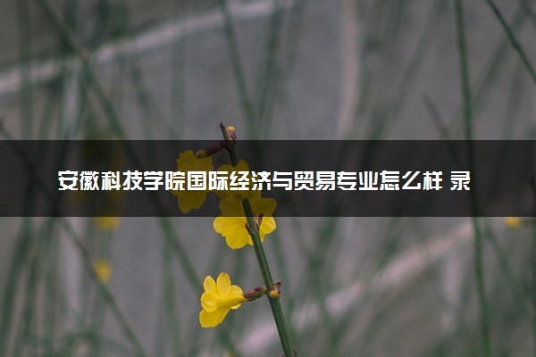 安徽科技学院国际经济与贸易专业怎么样 录取分数线多少