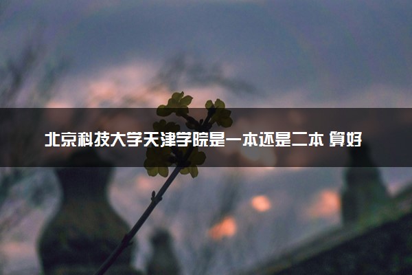 北京科技大学天津学院是一本还是二本 算好大学吗