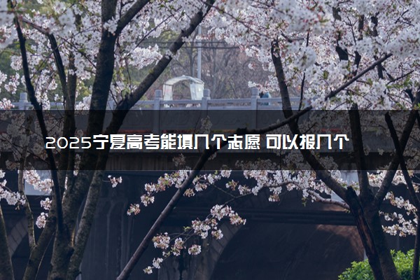 2025宁夏高考能填几个志愿 可以报几个学校和专业
