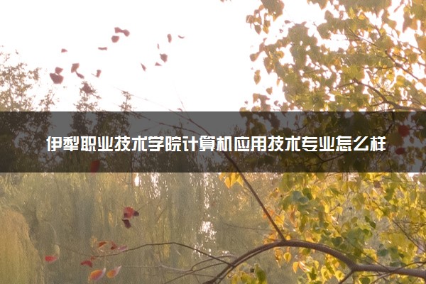 伊犁职业技术学院计算机应用技术专业怎么样 录取分数线多少