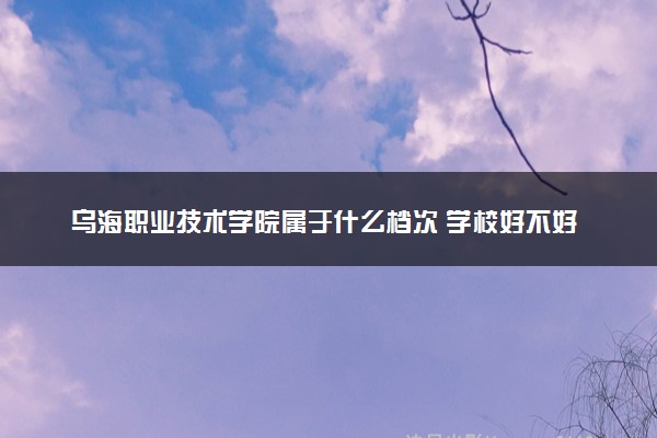 乌海职业技术学院属于什么档次 学校好不好
