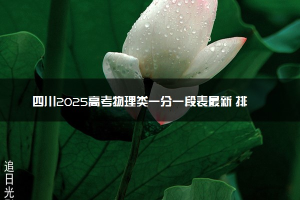 四川2025高考物理类一分一段表最新 排名位次对照