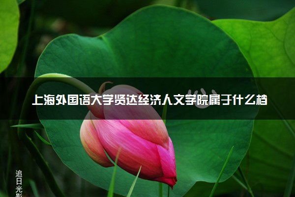 上海外国语大学贤达经济人文学院属于什么档次 学校好不好
