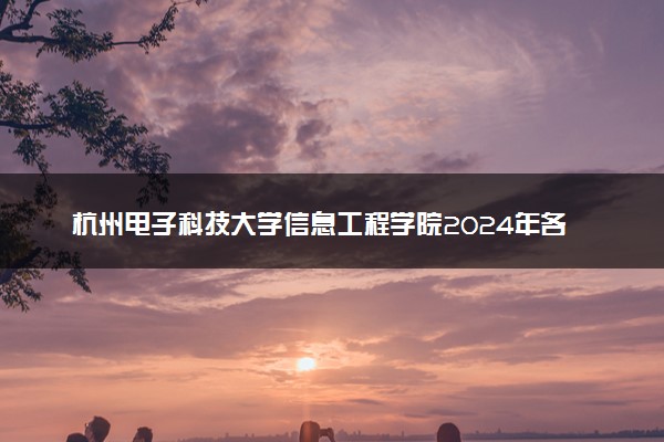杭州电子科技大学信息工程学院2024年各省录取分数线 多少分能考上