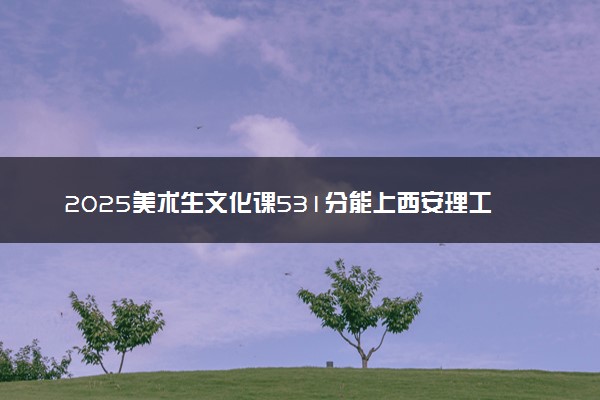 2025美术生文化课531分能上西安理工大学吗