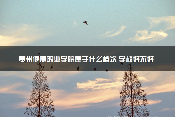 贵州健康职业学院属于什么档次 学校好不好