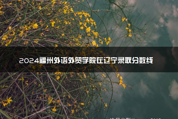 2024福州外语外贸学院在辽宁录取分数线 各专业分数及位次