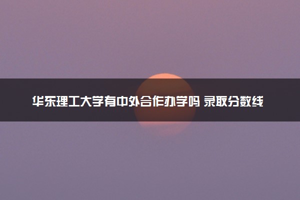 华东理工大学有中外合作办学吗 录取分数线是多少