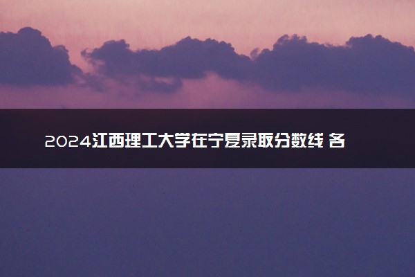 2024江西理工大学在宁夏录取分数线 各专业分数及位次
