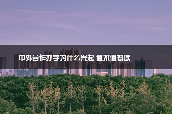 中外合作办学为什么兴起 值不值得读