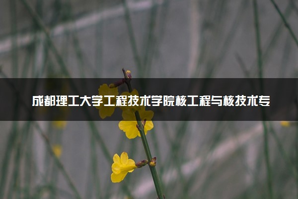 成都理工大学工程技术学院核工程与核技术专业怎么样 录取分数线多少