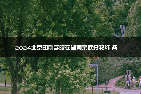 2024北京印刷学院在湖南录取分数线 各专业分数及位次