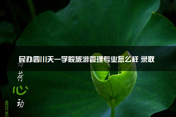 民办四川天一学院旅游管理专业怎么样 录取分数线多少