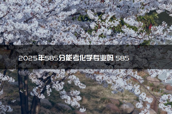 2025年585分能考化学专业吗 585分化学专业大学推荐