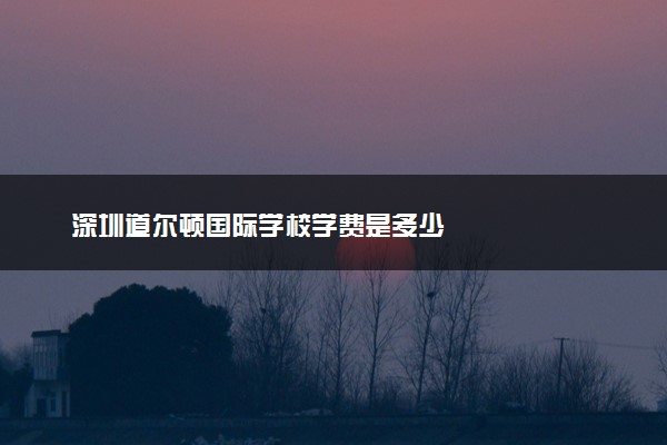 深圳道尔顿国际学校学费是多少