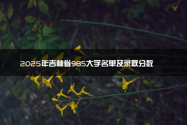 2025年吉林省985大学名单及录取分数线 全国排名第几