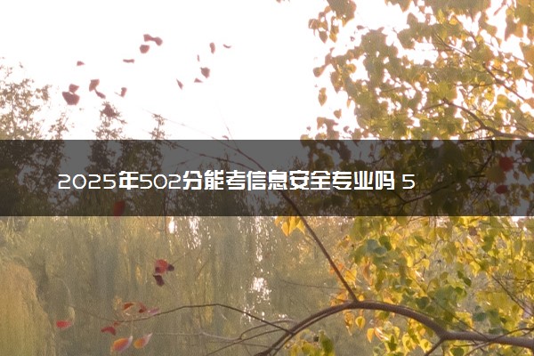 2025年502分能考信息安全专业吗 502分信息安全专业大学推荐