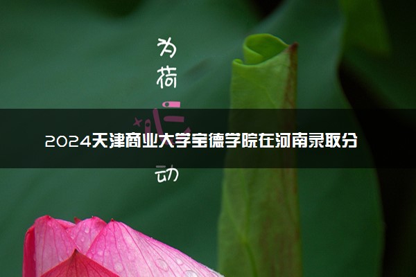2024天津商业大学宝德学院在河南录取分数线 各专业分数及位次
