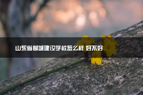 山东省聊城建设学校怎么样 好不好