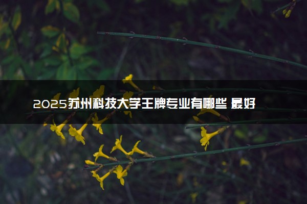 2025苏州科技大学王牌专业有哪些 最好的专业是什么