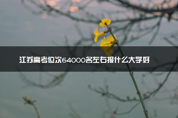 江苏高考位次64000名左右报什么大学好（2025年参考）
