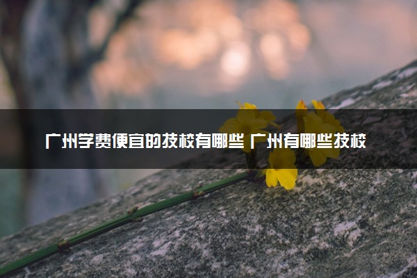 广州学费便宜的技校有哪些 广州有哪些技校好的