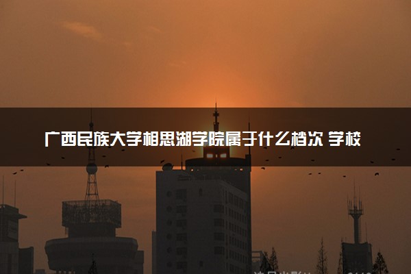 广西民族大学相思湖学院属于什么档次 学校好不好