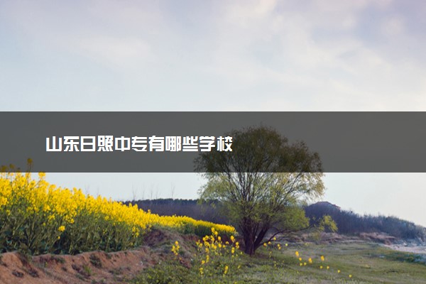 山东日照中专有哪些学校