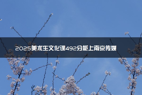 2025美术生文化课492分能上南京传媒学院吗