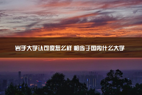 岩手大学认可度怎么样 相当于国内什么大学