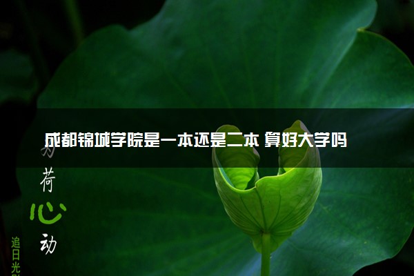 成都锦城学院是一本还是二本 算好大学吗