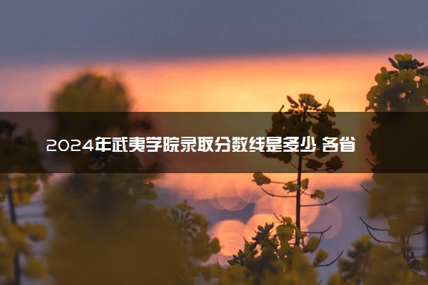 2024年武夷学院录取分数线是多少 各省最低分数线及位次