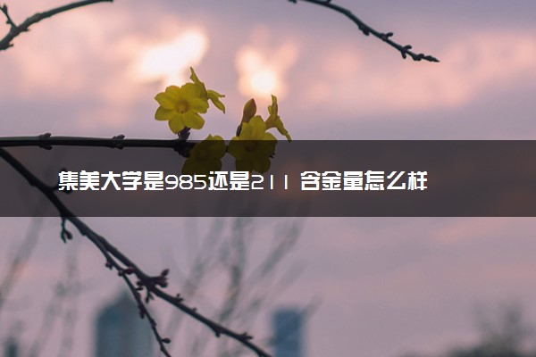 集美大学是985还是211 含金量怎么样