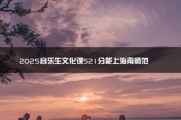 2025音乐生文化课521分能上海南师范大学吗