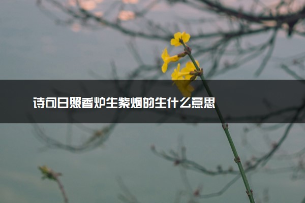 诗句日照香炉生紫烟的生什么意思