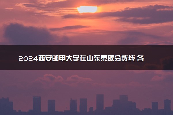 2024西安邮电大学在山东录取分数线 各专业分数及位次