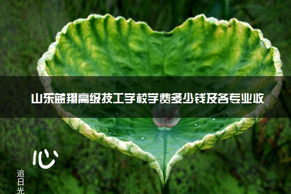 山东蓝翔高级技工学校学费多少钱及各专业收费标准